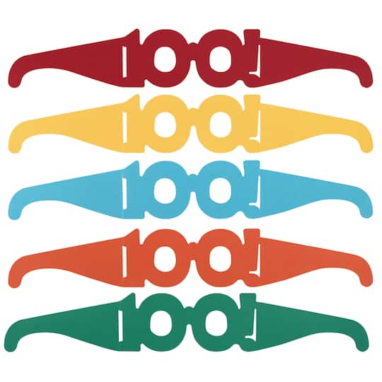 Creativity Street® 100 Days of School 16" Paper Glasses Pack, 3ct.
